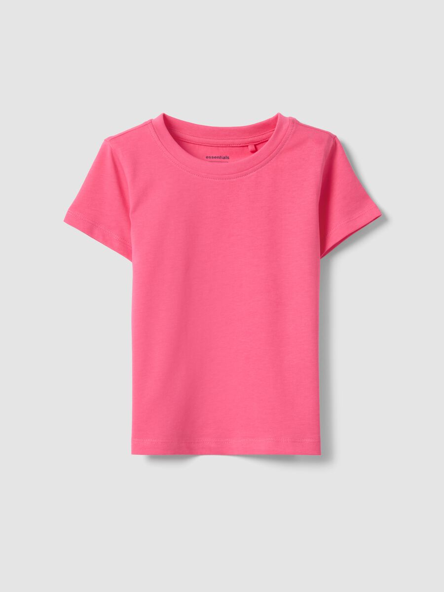 Girls&rsquo; pink pure cotton T-shirt, regular fit_0