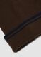 Braune Jersey-Strickm&uuml;tze mit gestreiftem Umschlag_1
