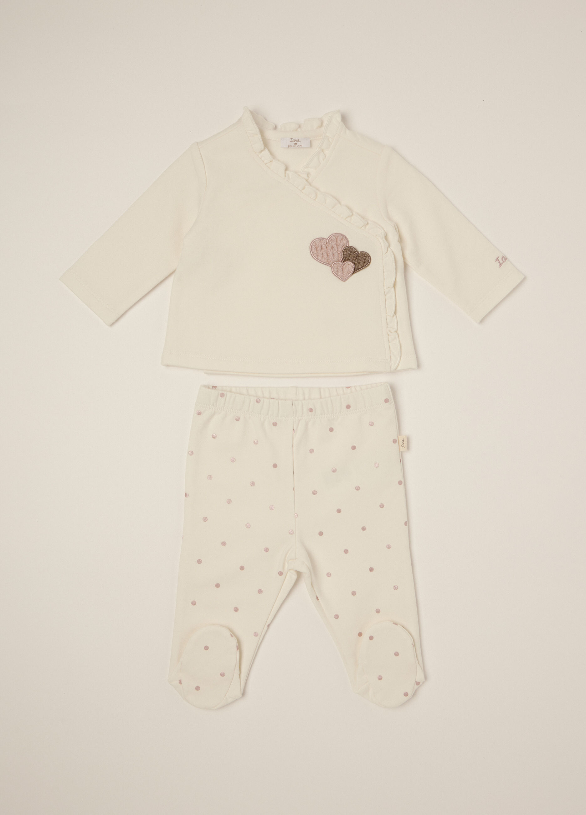 White set with hearts for girl