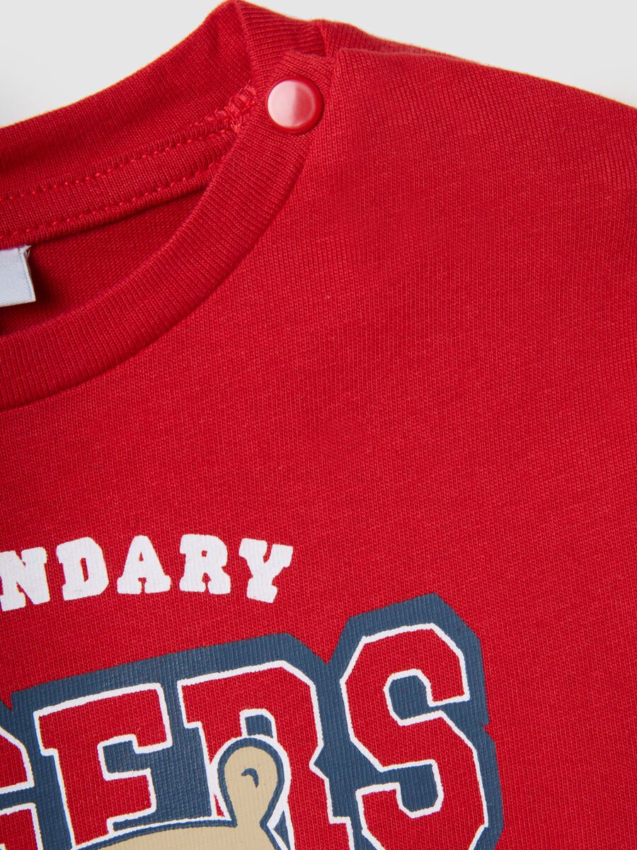 Red pure cotton regular fit toddler T-shirt with tiger_3