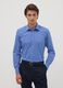 Blue slim-fit shirt with classic collar, easy-iron finish_0
