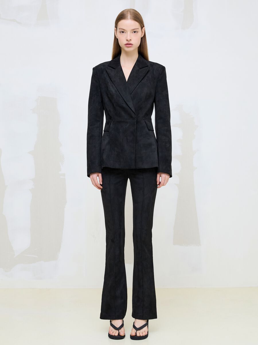 Blazer en su&eacute;dine noir_4