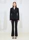 Black Faux Suede Blazer_4