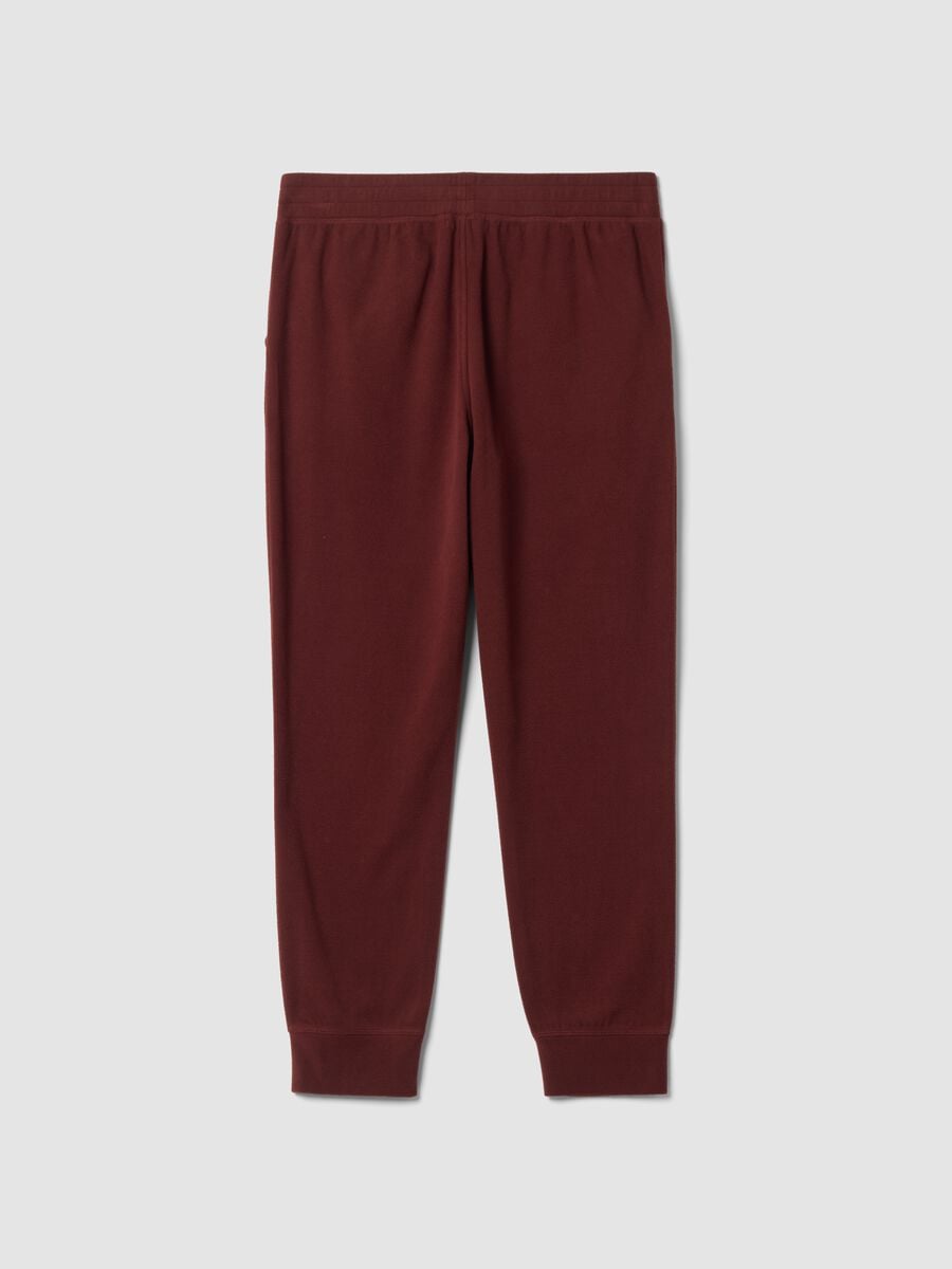 Red regular-fit fleece joggers_2