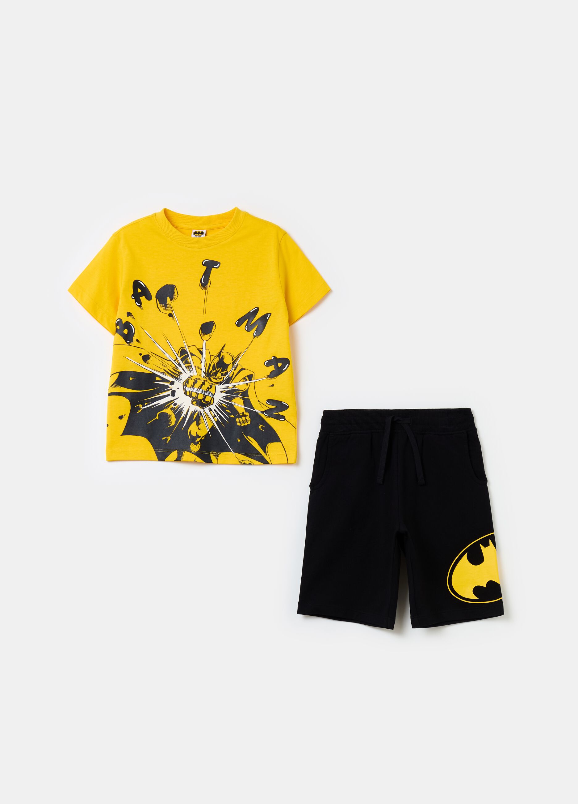Cotton jogging set with Batman print