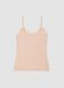 Camisola de modal el&aacute;stico rosa ajuste regular com renda_4