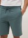 Regular Fit Light Blue Cotton Blend Bermuda Shorts_3