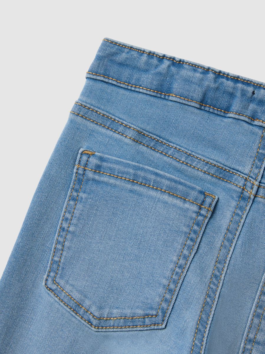 Girls' azure cotton blend flare fit jeggings_3