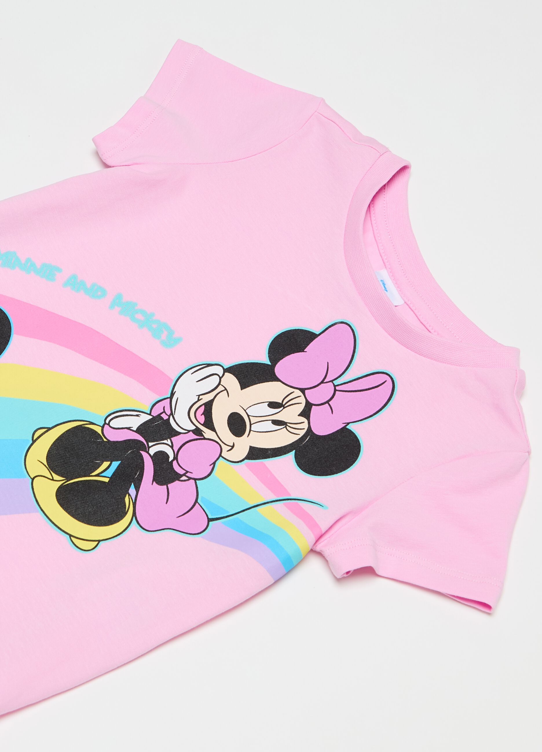 T-shirt with Disney Minnie and Mickey Mouse print