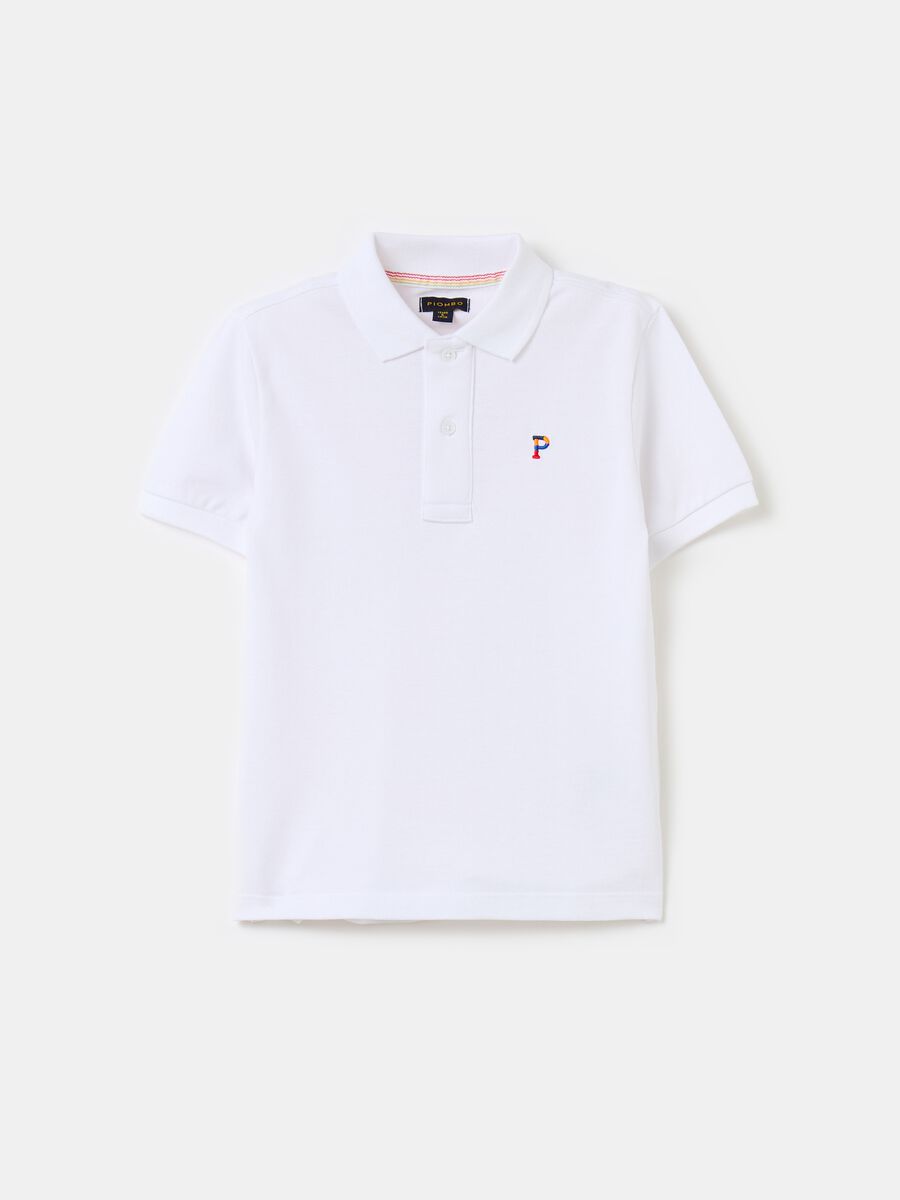 Piquet polo shirt with embroidered logo_3