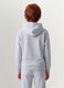 Grey hooded zip-up sweatshirt in pure organic cotton for boys, relaxed fit_3