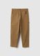 Cal&ccedil;as chino marrons slim fit de algod&atilde;o el&aacute;stico_4