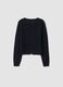 Black stretch wool cardigan, regular fit_1