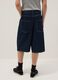 Blue denim slim fit pure cotton shorts_2