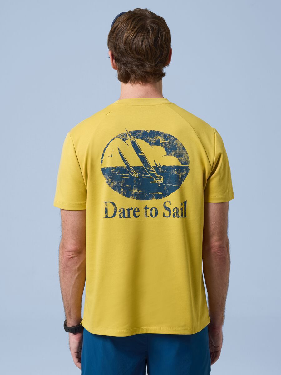 Yellow ALTAVIA SAILING T-shirt in stretch cotton blend_2