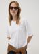White pure cotton T-shirt with crochet appliqu&eacute;_0
