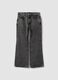 Jeans denim grigi flare fit in puro cotone_4