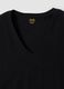 Blaues T-Shirt aus reiner Baumwolle mit V-Ausschnitt_5