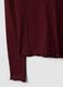 Burgundy pure cotton long-sleeve crew-neck T-shirt, regular fit_5