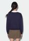 Blue cotton-blend sweatshirt with crew neck and contrast collar_3