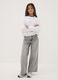 Girls&rsquo; grey wide-leg jeans in pure cotton_0