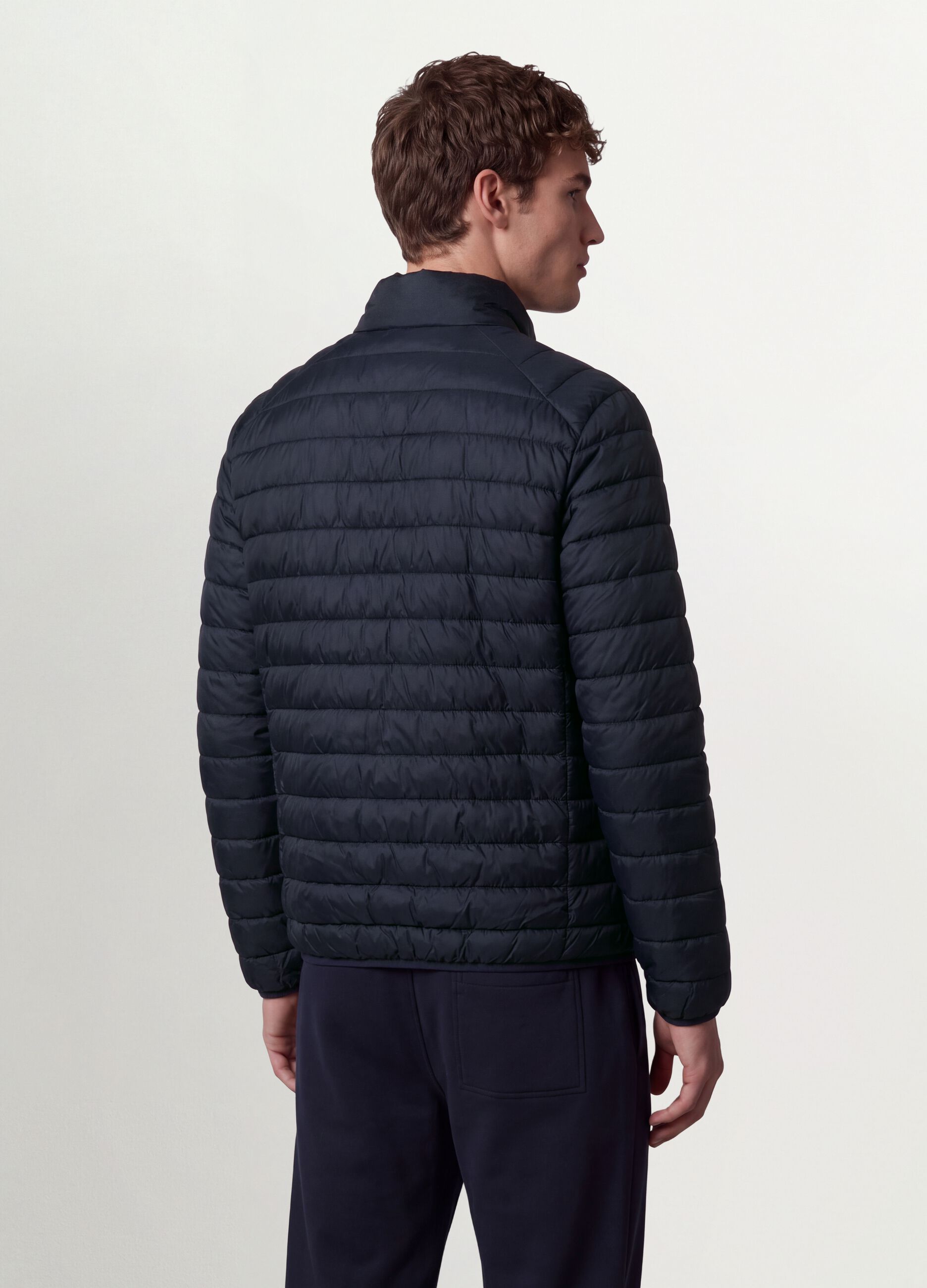 Blue Ultralight padded jacket, regular fit with zip