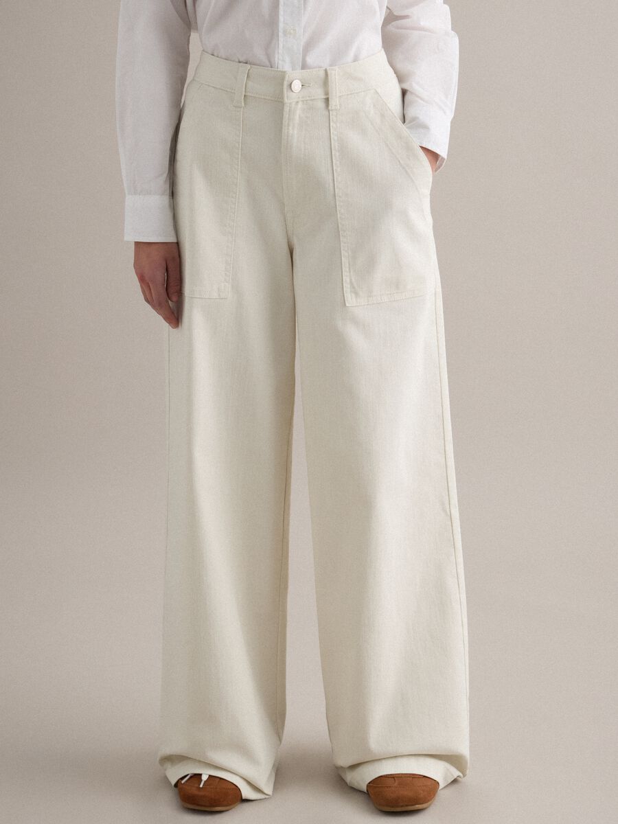 White Stretch Cotton Chinos Regular Fit_1