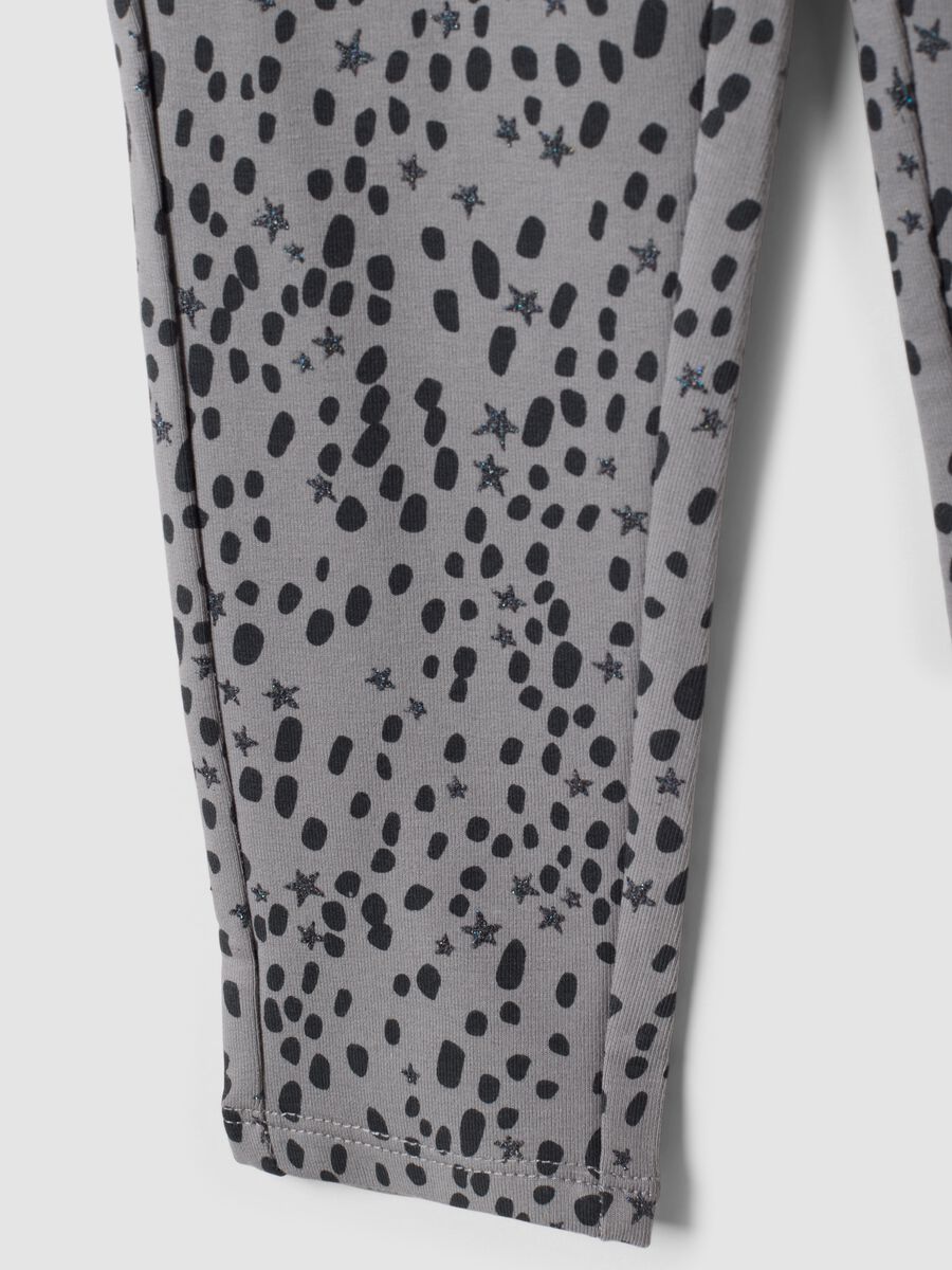 Grey skinny stretch organic cotton treggings for girls_3
