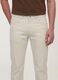 Beige Slim-Fit-Hose aus Stretch-Baumwolltwill_1