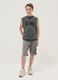Boys' pure cotton grey shorts with regular fit_0