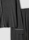 Grey pure viscose pyjamas with V-neck and contrast piping_5