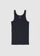 Blue pure cotton tank top regular fit_0