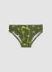 Gr&uuml;ne Stretch-Badehose mit Dino-Print_0