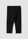 Schwarze Slim-Fit-Leggings aus elastischer Bio-Baumwolle f&uuml;r M&auml;dchen_1