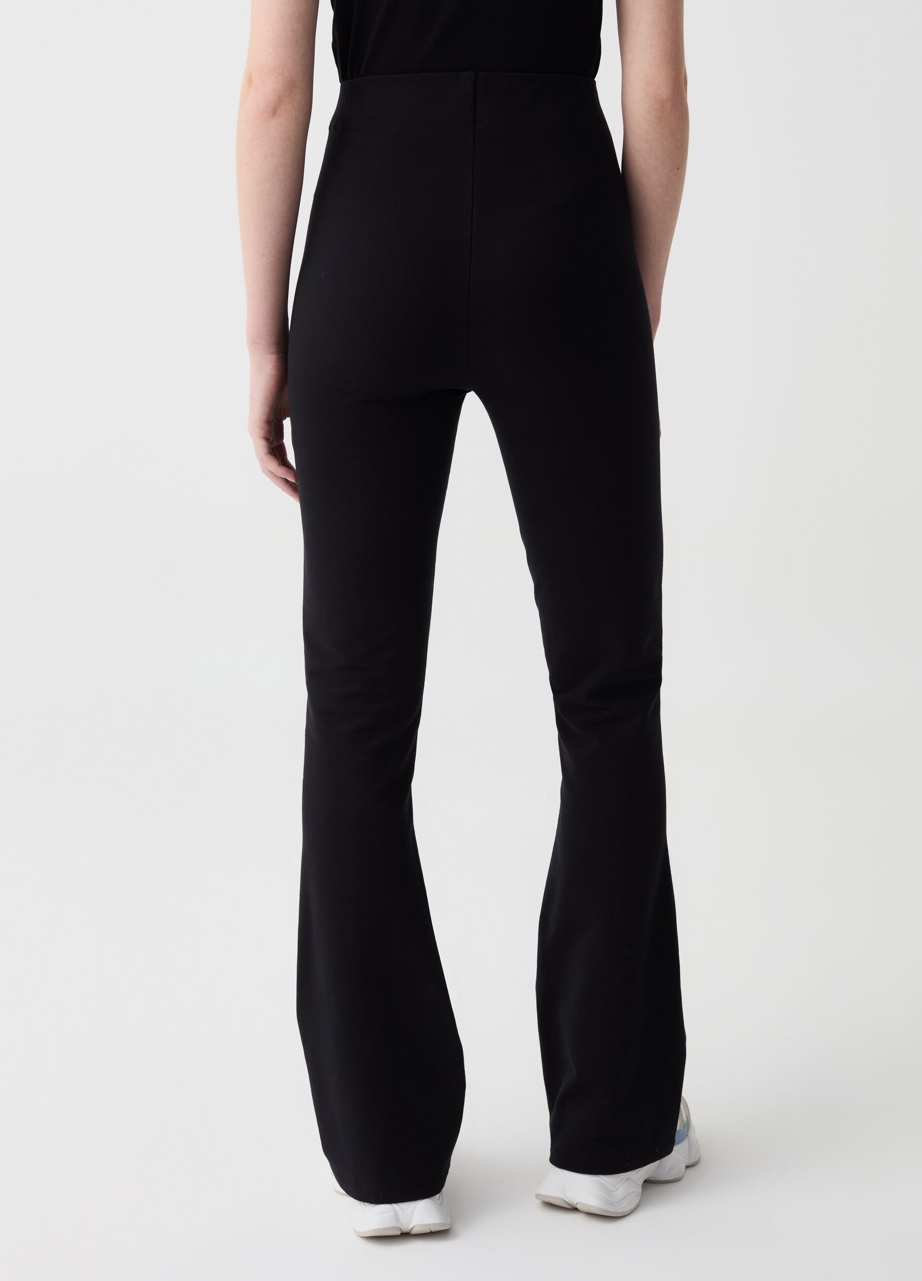 Flare-fit joggers with raised stitching