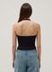 Black stretch cotton top_3