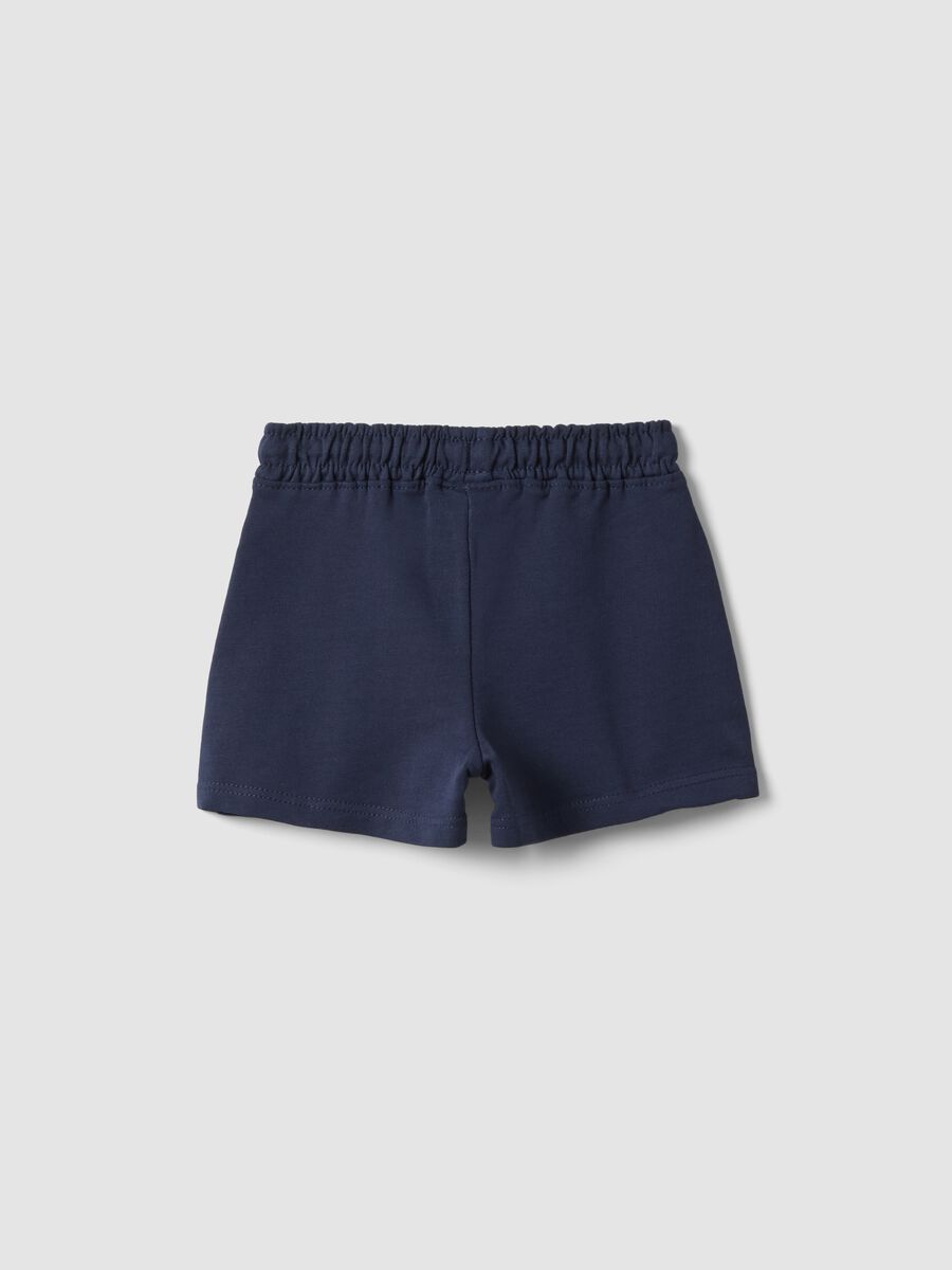 Girls' blue 100% cotton regular-fit shorts_1