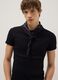 Slim fit black stretch cotton t-shirt_0