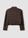 Brauner Cropped-Blazer aus elastischer Viskose_2