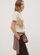 T-shirt beige in puro cotone con girocollo e stampa floreale regular fit_0