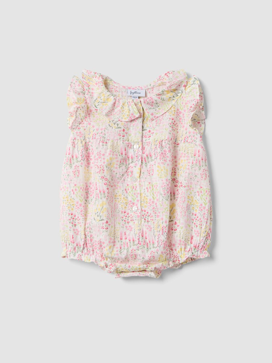 Multicolour pure cotton baby girls&rsquo; romper with floral print_0