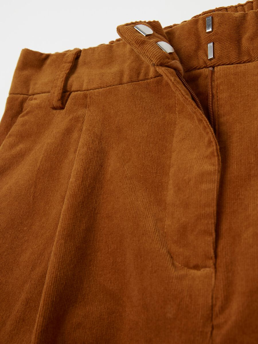 Straight-fit trousers in corduroy with darts_5