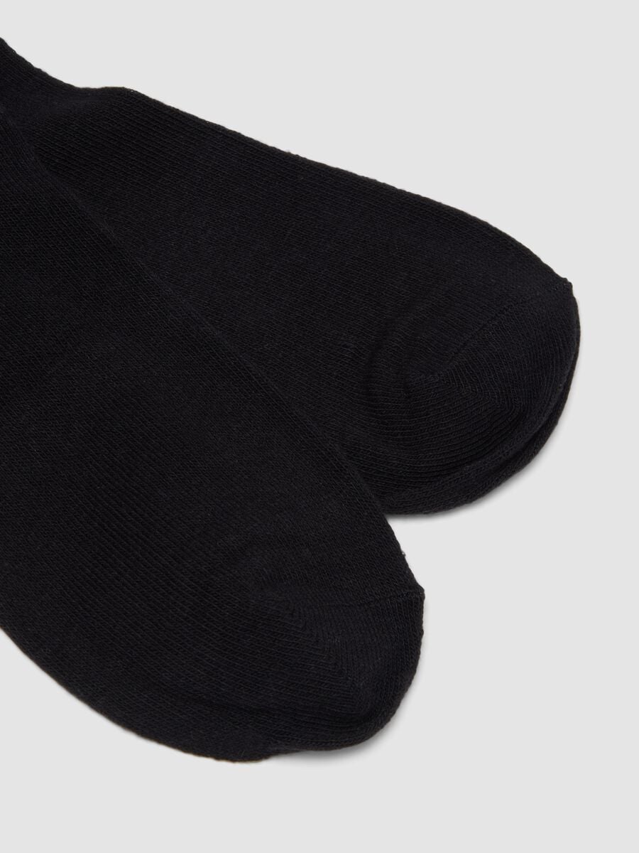 Black socks in stretch organic cotton_1