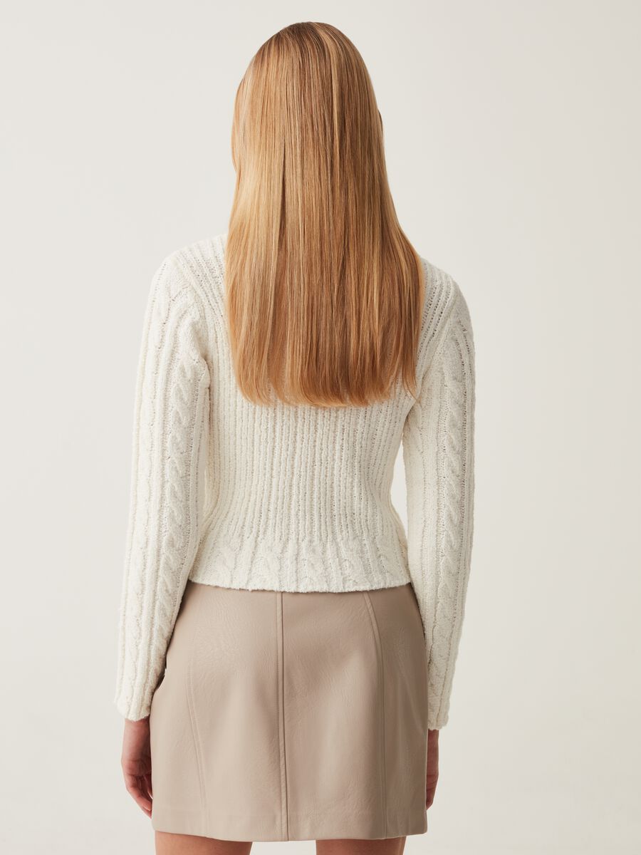Mock neck pullover with double-knit processing_2