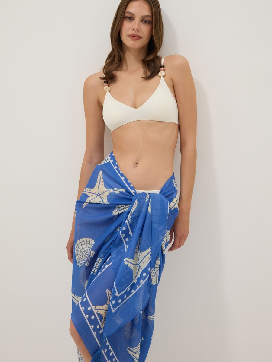 Blue pure cotton pareo_0