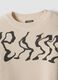 Beige oversized cotton-blend ribbed crew-neck top for boys_1