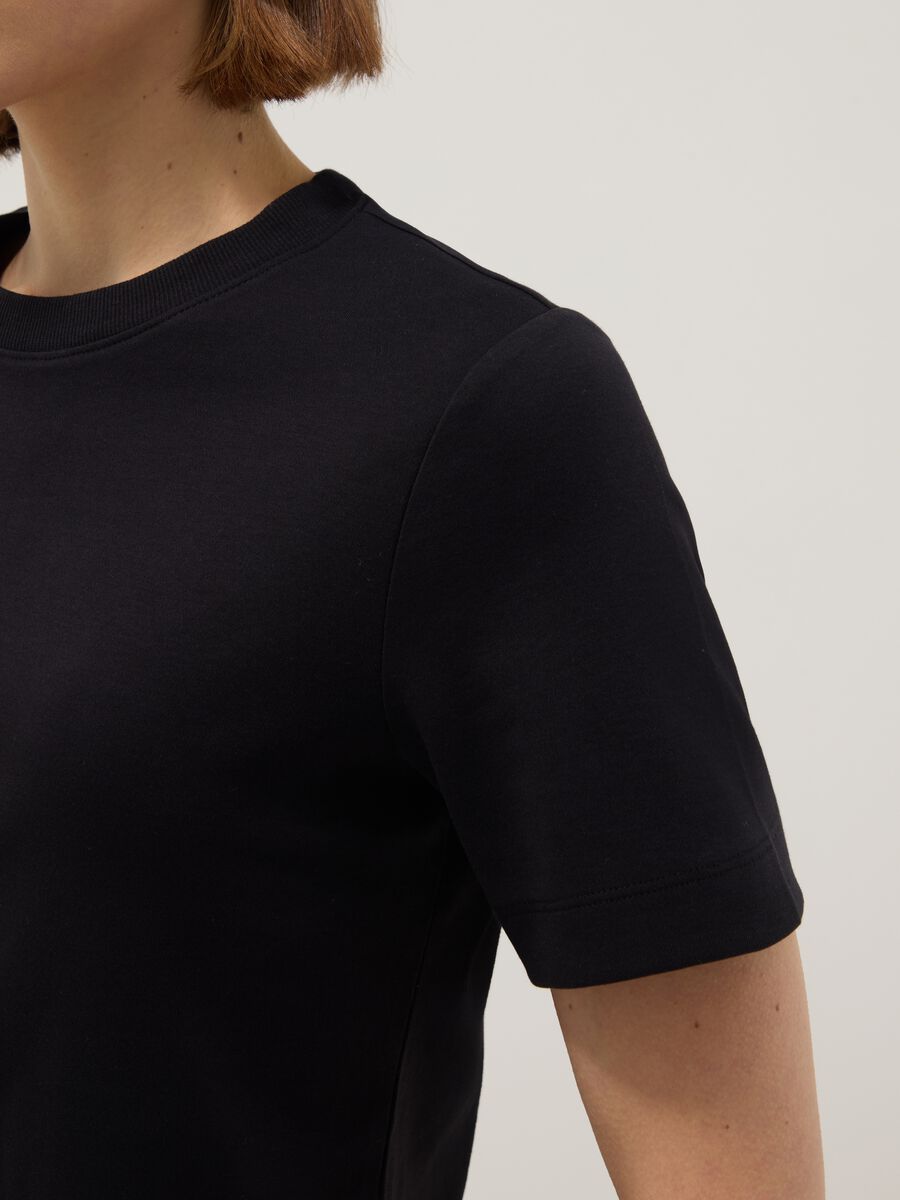 Relaxed fit black pure cotton T-shirt_3