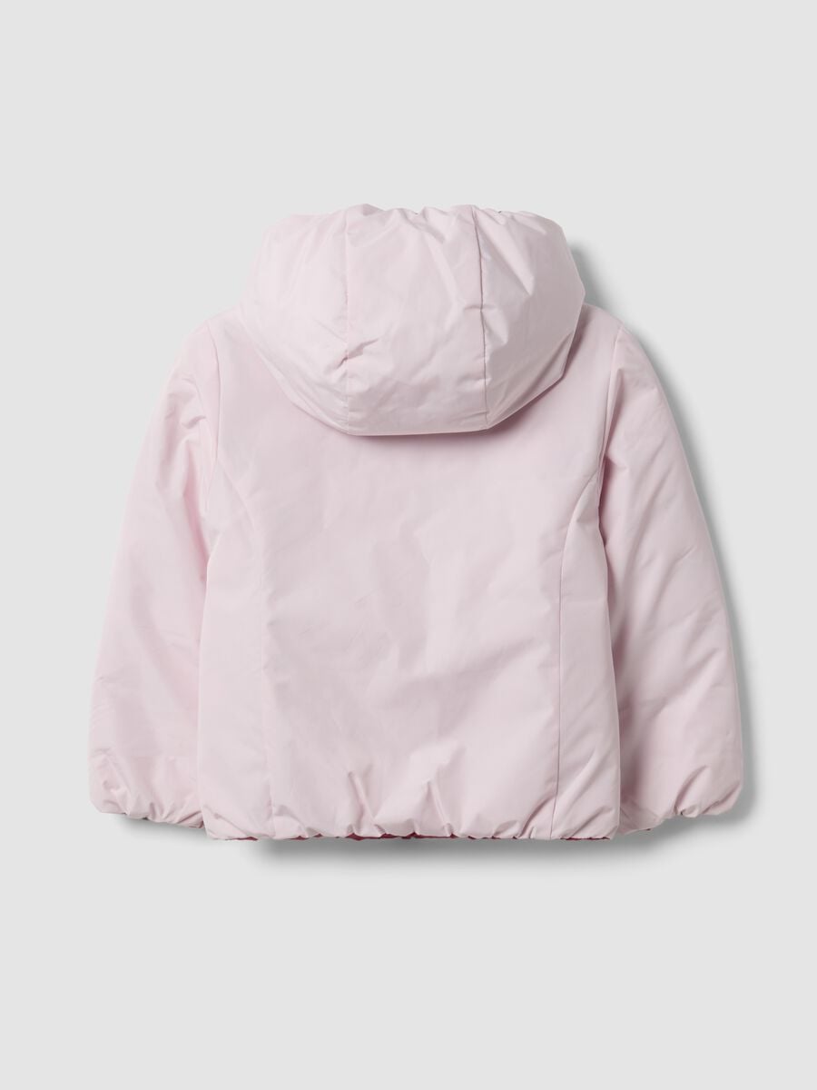 Giubbotto Ultralight reversibile rosa imbottito con cappuccio per bambina_2