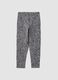 Grey skinny stretch organic cotton treggings for girls_0