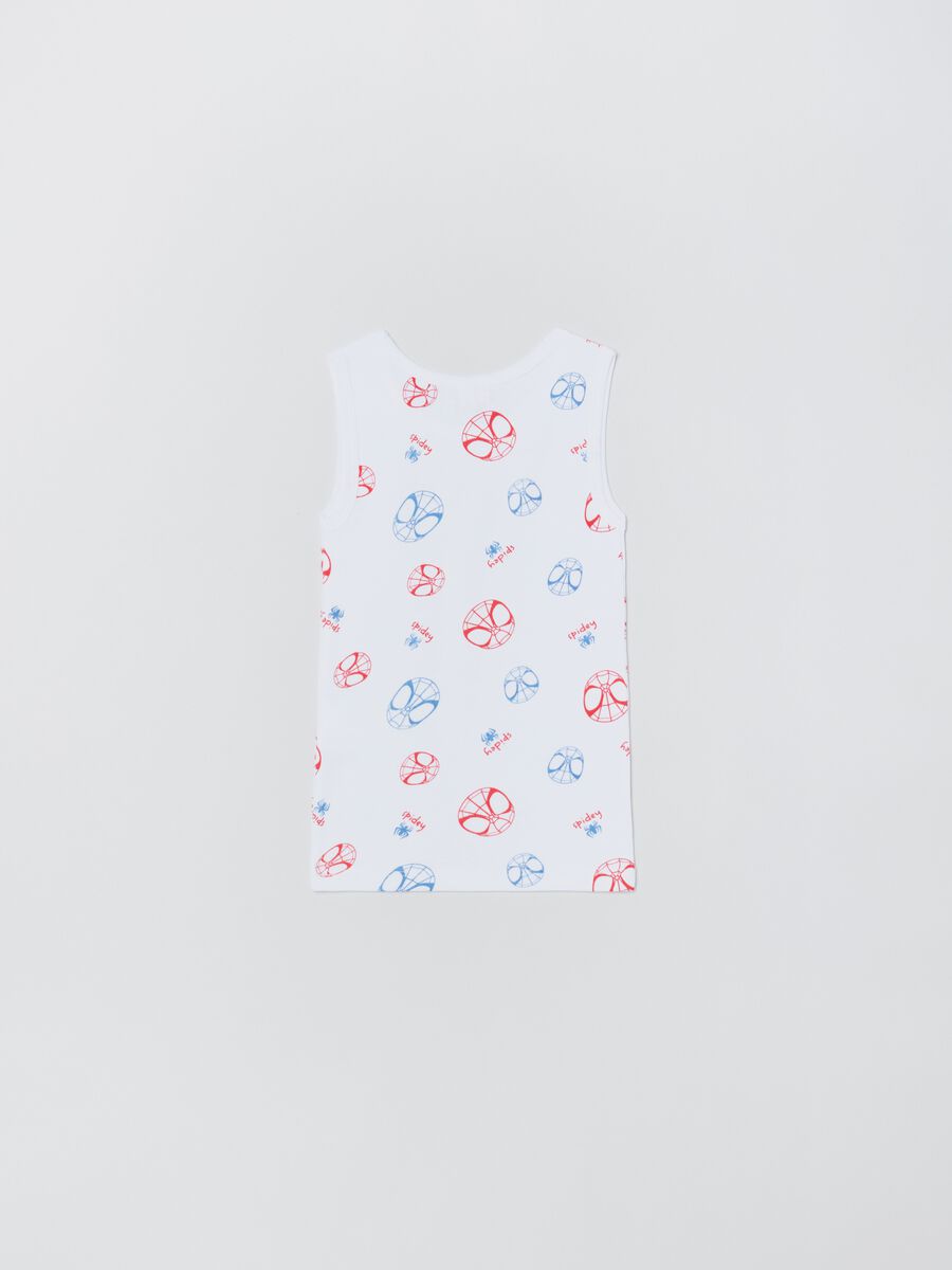 Two-pack cotton racerback vests with Spidey print_1